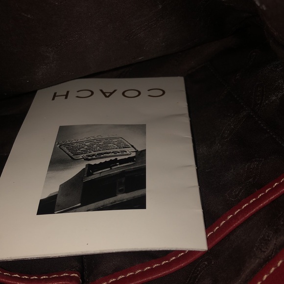 COACH Vintage Red Leather Tote Legacy Day Bag 9803 - Picture 10 of 16